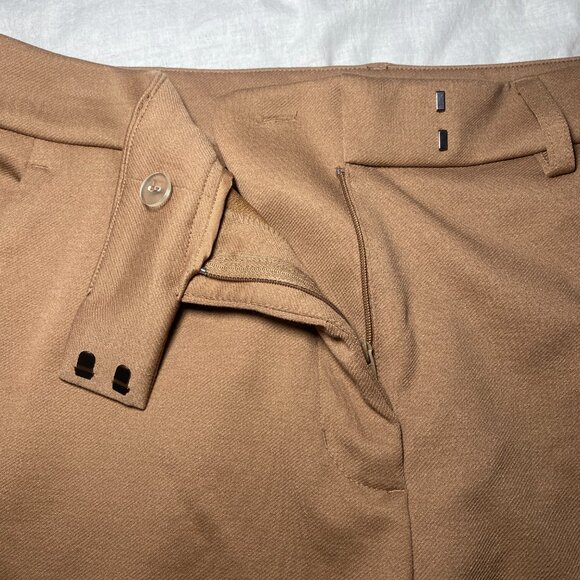 Simply Vera Vera Wang Tan Trousers Womens 12 Straight Leg High Rise Pants EUC - Picture 8 of 12
